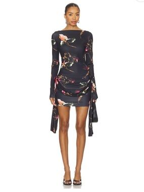 strapless open back dress Beacall Mini Dress Lemon